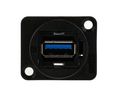 Adapter, Gerade, Stahl, USB-A 3.0-Buchse - USB-A 3.0-Buchse